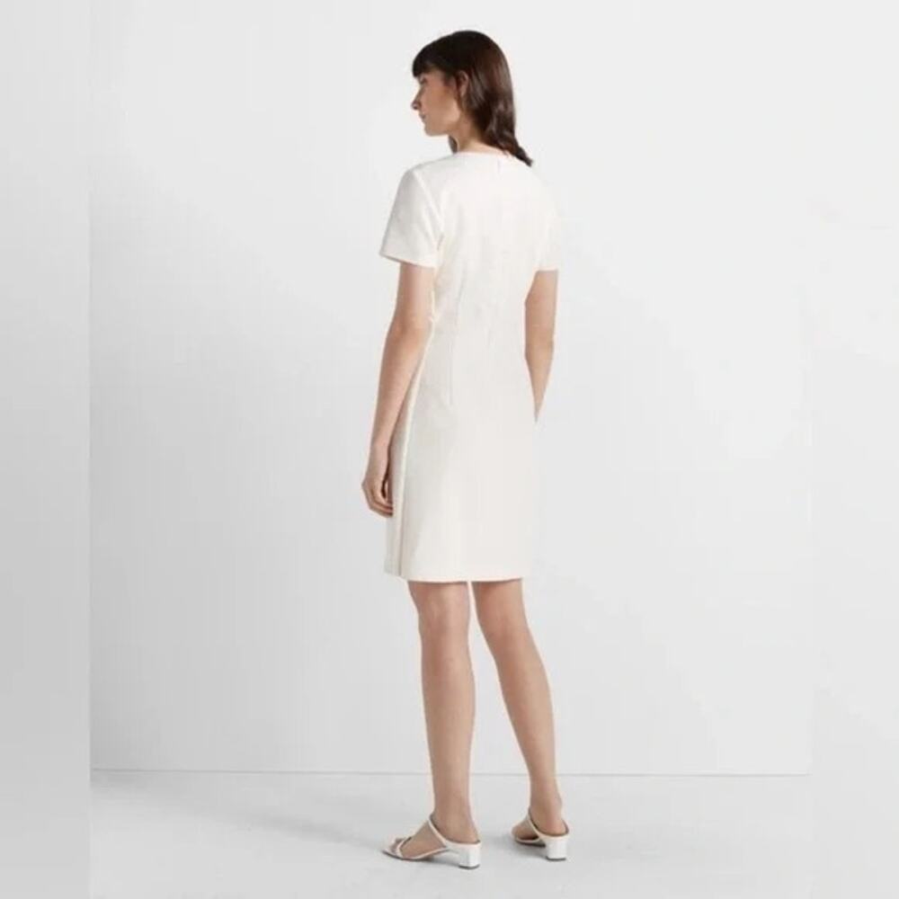 Club Monaco White Button Shoulder Midi Dress Size 00 - Picture 2 of 6